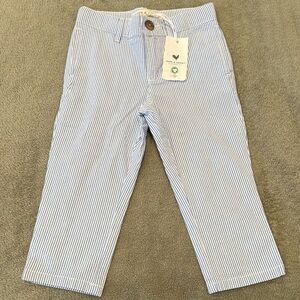 Blue Seersucker Kids Pants
